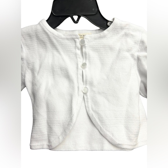 Hope & Henry - Dressy Cropped Cardigan Sweater - White - 18-24 months - Picture 2 of 5